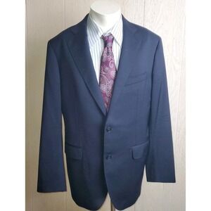 Atelier Munro Blazer Mens 44 Blue Wool Blend Stretch Sport Coat
